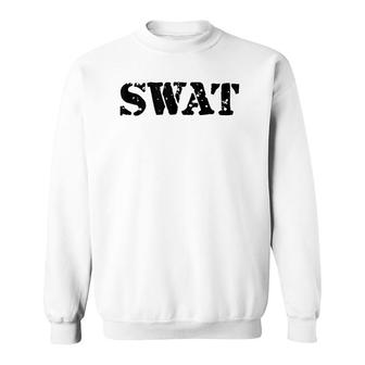 Swat Team Fun Police Costume Adults Kids Sweatshirt | Mazezy