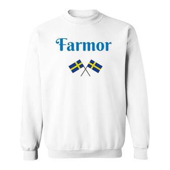 Swedish Grandmother Farmor Flags Sweden Father's Mother Sweatshirt | Mazezy