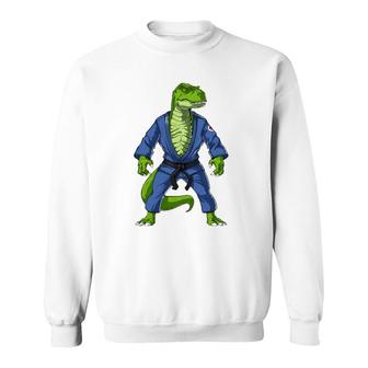 T-Rex Dinosaur Jiu-Jitsu Judo Martial Arts Karate Sweatshirt | Mazezy