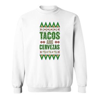 Tacos And Cervezas Sweatshirt | Mazezy