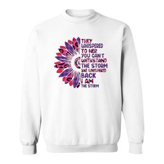 They Whispered To Her You Cannot Withstand The Storm Leopard Sweatshirt | Mazezy DE