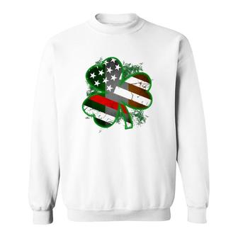 Thin Red Line St Patrick's Day Honoring Firefighters Sweatshirt | Mazezy