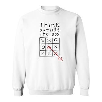 Think Outside The Box Funny Sweatshirt | Mazezy
