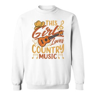 This Girl Loves Country Music Vintage Women Lover Western Sweatshirt - Thegiftio UK
