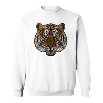 Tiger Face Fearless Tiger Head Roaring Animal Kids Boys Sweatshirt | Mazezy