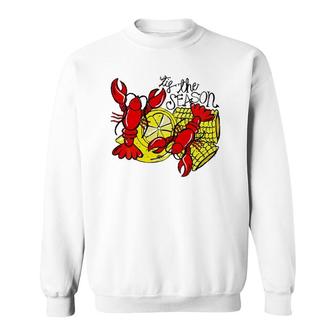 Tis The Season New Orleans Crawfish Mardi Gras Costume Sweatshirt | Mazezy