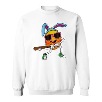 Toddler Boys Easter Bunny Baseball Pitcher Outfit Kids Teens Sweatshirt | Mazezy UK