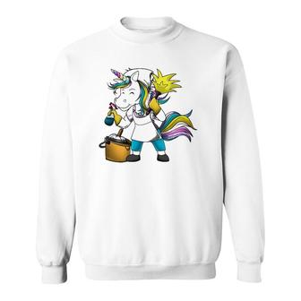 Unicorn Girl Funny Cleaning Lady Housekeeper Maid Service Sweatshirt | Mazezy