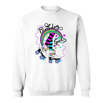Unicorn Roller Skate Birthday Party For Girls  Gift Sweatshirt