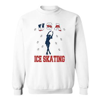 Usa Ice Skating Dance Support Sweatshirt | Mazezy