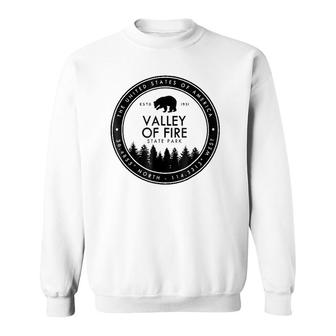 Valley Of Fire State Park Emblem Souvenirs Nevada Sweatshirt - Thegiftio UK