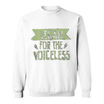 Vegan For The Voiceless Save Animals Sweatshirt | Mazezy