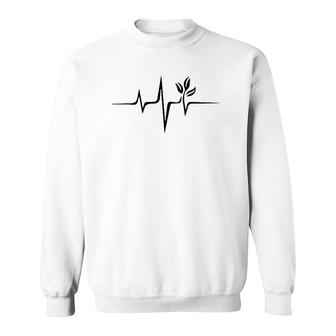 Vegan Heartbeat Veganism Plants Veganism Plant Tree Gift Sweatshirt | Mazezy