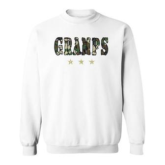 Vietnam War Veteran Gramps Grandpa Camo Gift Proud Father Sweatshirt | Mazezy