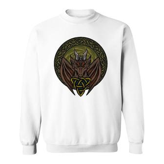 Viking Dungeon Norwegian Dragon Lover Celtic Dragon Sweatshirt | Mazezy