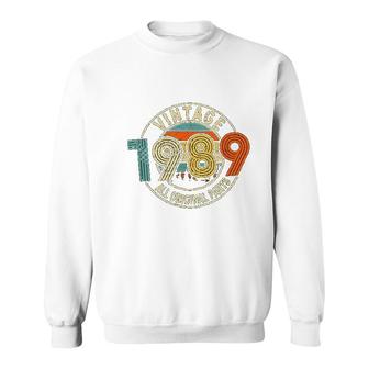 Vintage 1989 32 Years Old Gift 32nd Birthday Sweatshirt - Thegiftio UK