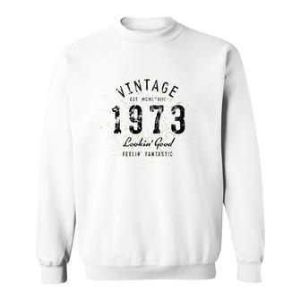 Vintage 49Th Birthday Born In 1973 Ver2 Sweatshirt | Mazezy