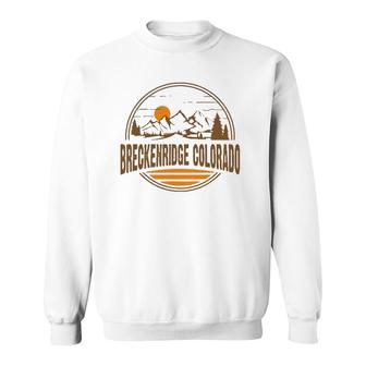 Vintage Breckenridge Colorado Mountain Hiking Souvenir Print Sweatshirt | Mazezy