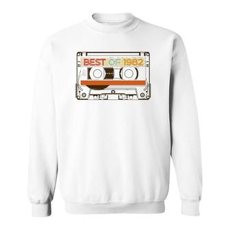 Vintage Cassette Tape Birthday Gifts Born In Best Of 1982 Ver2 Sweatshirt | Mazezy