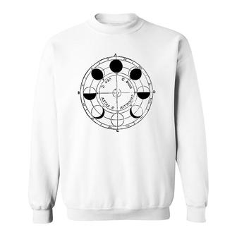 Vintage Lunar Moon Phase Astronomy Astrology Space Sweatshirt | Mazezy