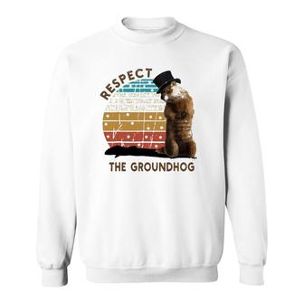 Vintage Respect The Groundhog Day Shadow For Men Women Kids Sweatshirt | Mazezy