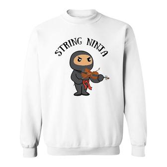 Violin For Kids - String Ninja Gift For Violinist Sweatshirt | Mazezy