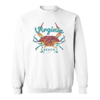Virginia Beach Va Blue Crab Sweatshirt | Mazezy