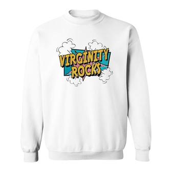 Virginity Mens & Womens Rocks Original Trendy Comic Sweatshirt | Mazezy
