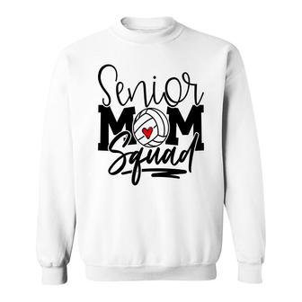 Volleyball Mom Mothers Day Senior Volleyball Mom Squad With Heart Sport Mom Sweatshirt - Thegiftio