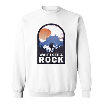 Wait I See A Rock - Geology Geologist Sweatshirt | Mazezy