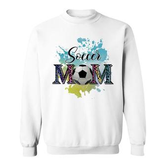 Watercolor Soccer Mom Leopard Relaxing Moments Together Sweatshirt - Thegiftio UK