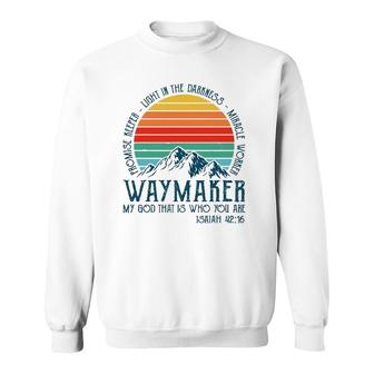 Way Maker Miracle Worker Mens Womens Kids Christian Sweatshirt | Mazezy