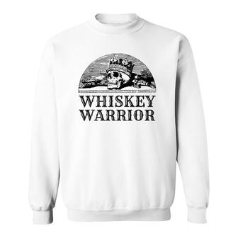 Whiskey Warrior With Vintage Skull Design Sweatshirt | Mazezy