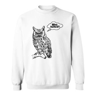 Who Farted Owl Funny Awkward Moment Sweatshirt | Mazezy