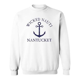 Wicked Nauti Nantucket Nautical Distressed Sweatshirt | Mazezy