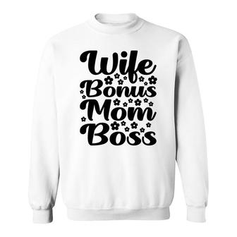 Wife Bonus Mom Boss Stepmother Bonus Mom Mother’S Day Sweatshirt - Thegiftio UK
