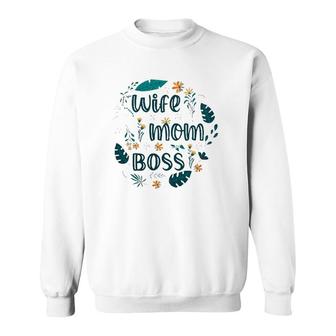 Wife Mom Boss Version Sweatshirt | Mazezy