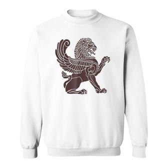 Winged Lion Mythological Vintage Sweatshirt | Mazezy