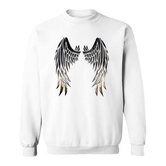 Wings Of An Angel On Back Sweatshirt | Mazezy