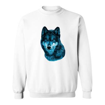 Wolf Blue Sweatshirt | Mazezy