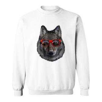Wolf Glass Sweatshirt | Mazezy