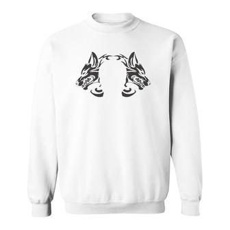 Wolf Skull Halloween Horror Gift Sweatshirt | Mazezy