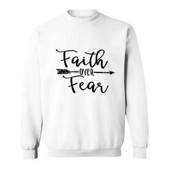 Women Cute Faith Fear Sweatshirt | Mazezy CA