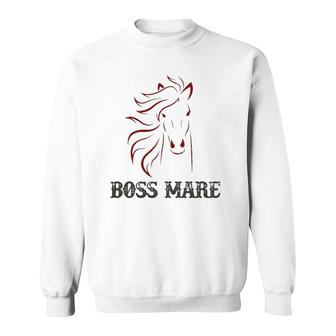 Women Mother's Day Horse Boss Mare Chestnut Sweatshirt | Mazezy