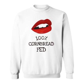 Womens 100 Cornbread Fed Black Print Women's Sweatshirt | Mazezy