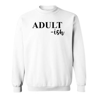 Womens Adult-Ish Dark V-Neck Sweatshirt | Mazezy