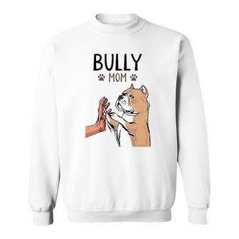 Womens American Bully Mom Dog Mama Funny Women V-Neck Sweatshirt | Mazezy