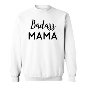 Womens Badass Mama Mom Life S Wife Mom Boss Blessed Mama Sweatshirt | Mazezy UK
