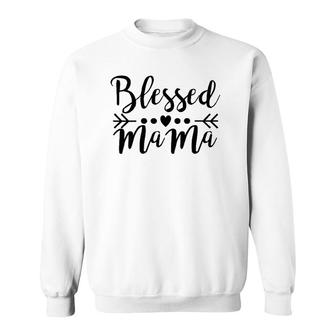 Womens Blessed Mama Mama Mother's Day Sweatshirt | Mazezy