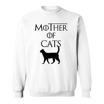Womens Cat Mom Mother Of Cats Sweatshirt | Mazezy